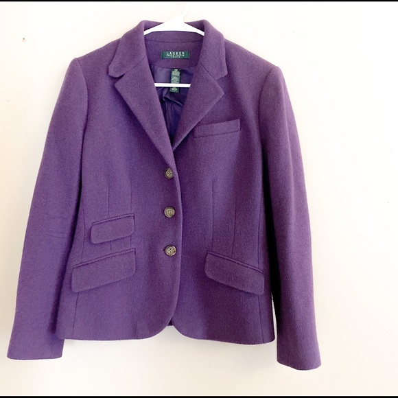Lauren Ralph Lauren Jackets & Blazers - Lauren Ralph Lauren purple Wool Blend Blazer 10P